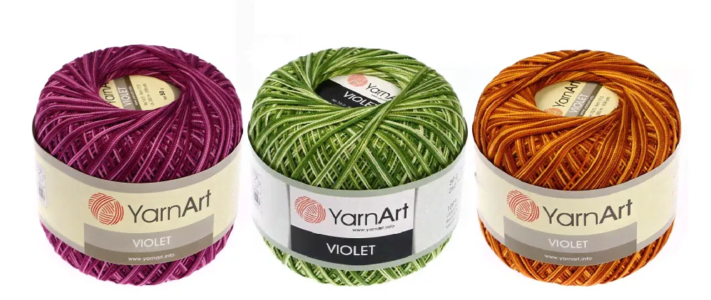 Виолет меланж (Violet melang) пряжа YarnArt 100%мерс.хлопок 6x50г/282м-0