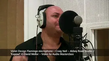 Violet Design Flamingo microphone test at Abbey Road Studio 2